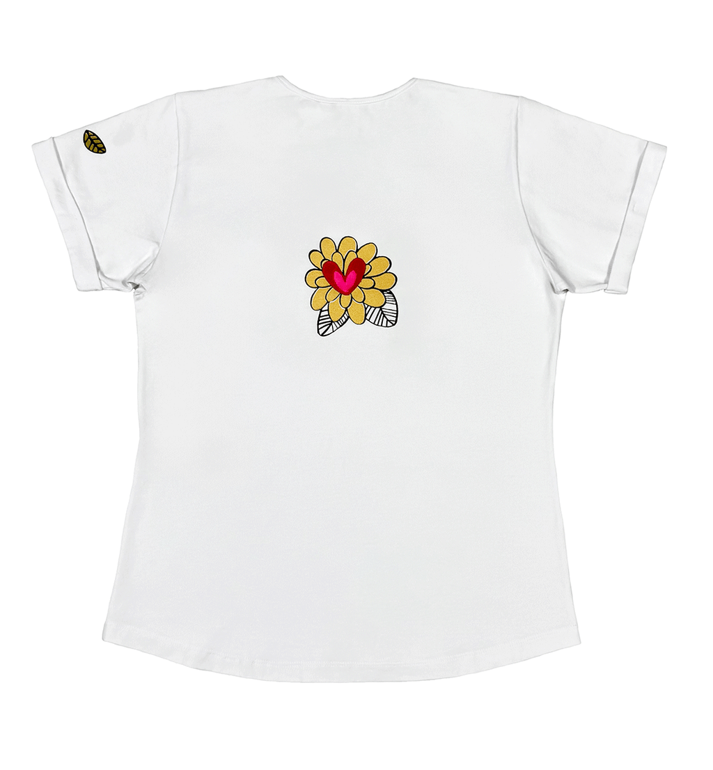 Blusa CORAZÓN JARDÍN, Un jardín que florece en tu pecho!