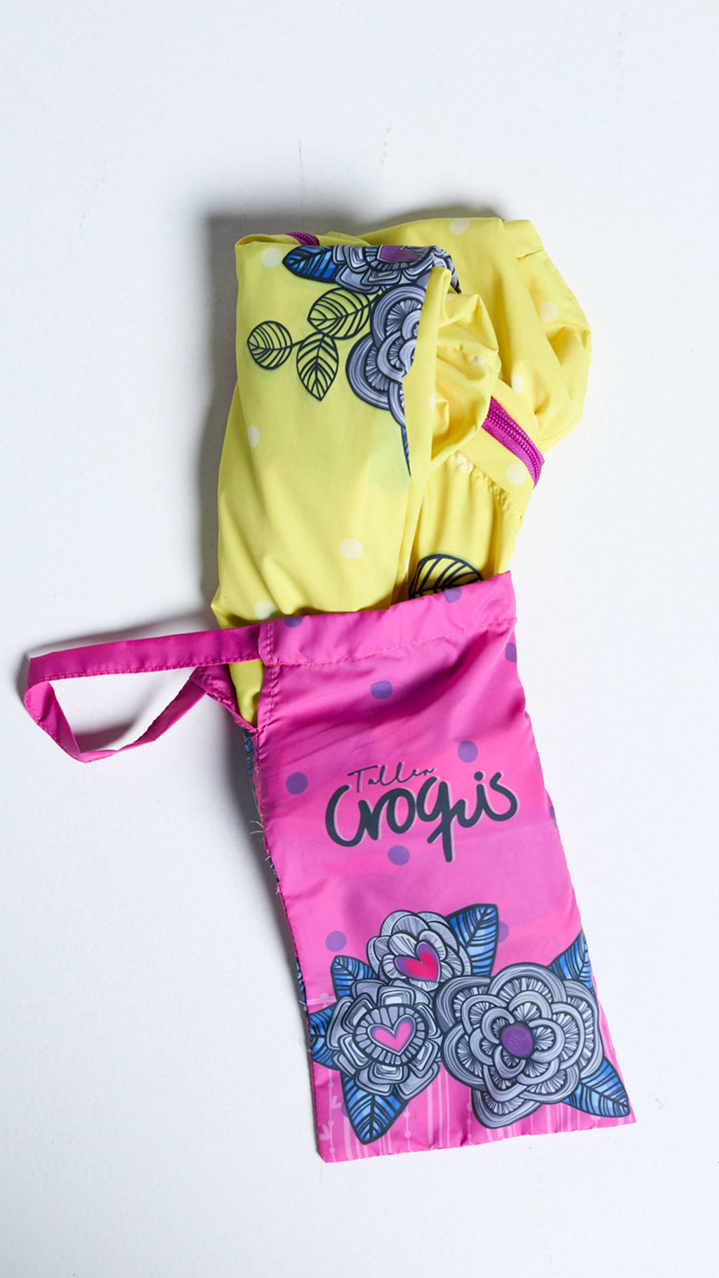 Bolsa ilustrada para guardar chaqueta impermeable Rayo de Sol 100 por ciento nylon
