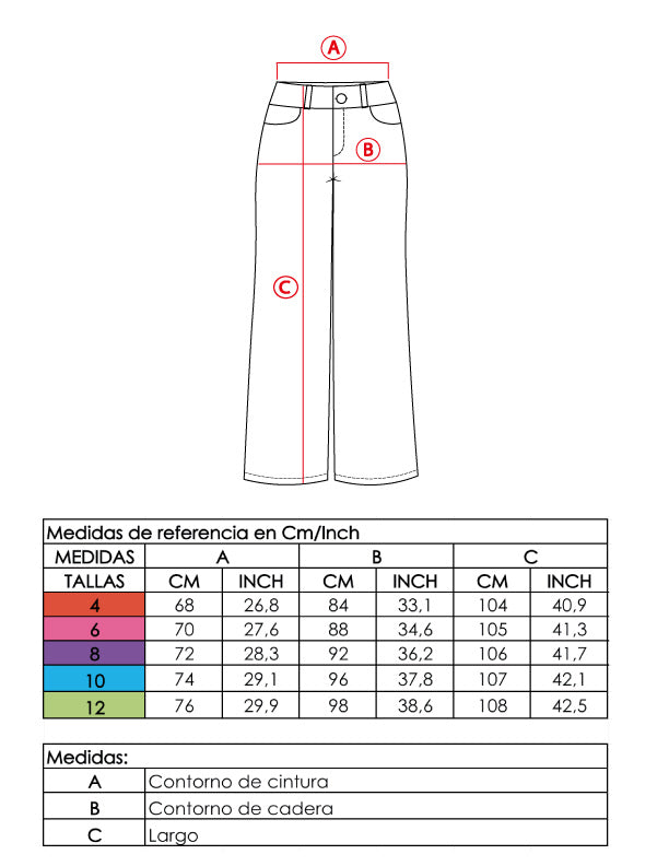 Jean PRIMAVERA,Material: 98% Algodón BCI / 2% Spandex.